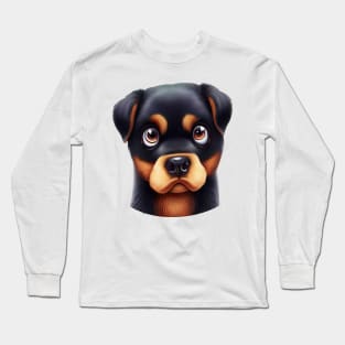 Charming Rottweiler Gaze Long Sleeve T-Shirt